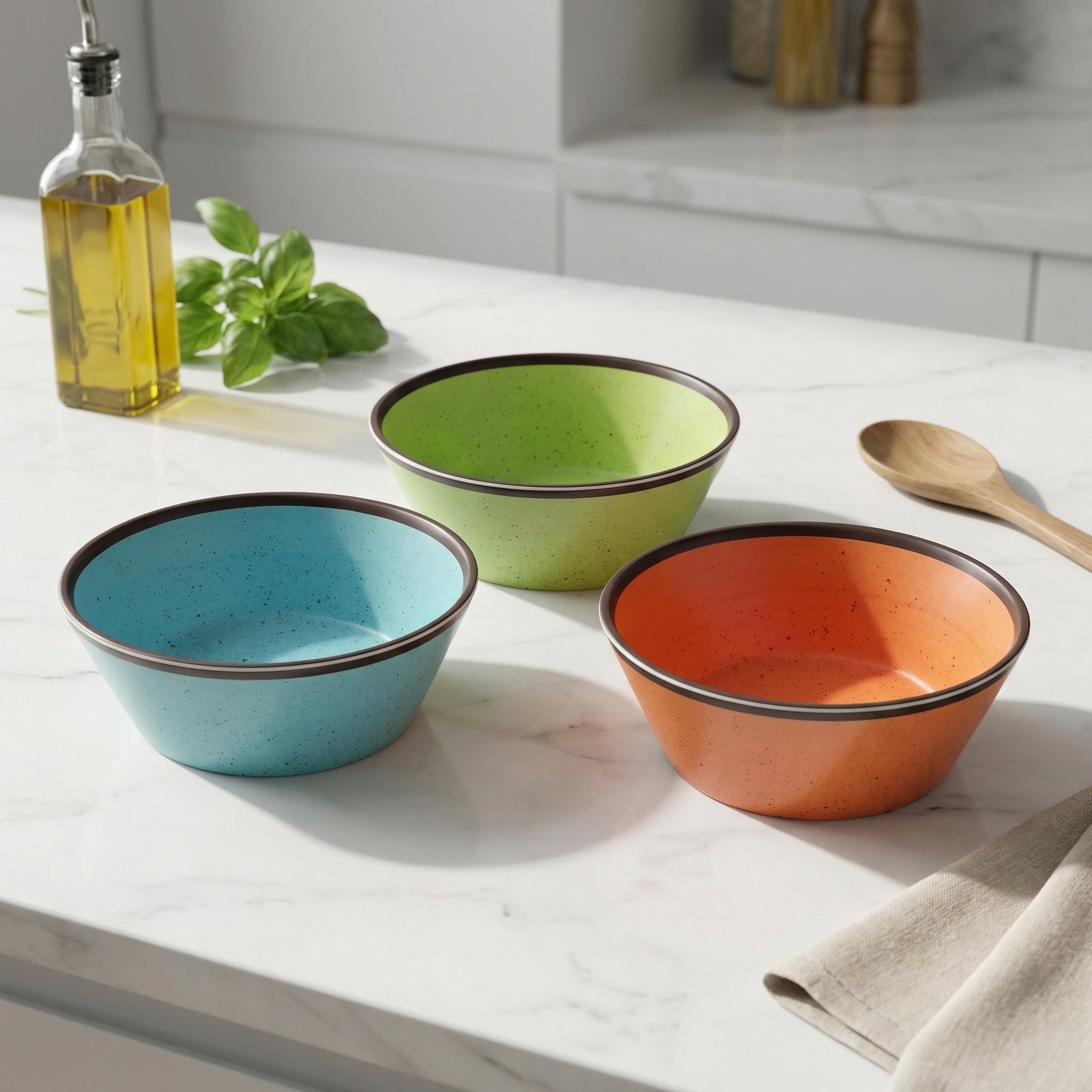 Tognana Italian Matte Melamine Salad & Snack Bowl – Shatterproof Show Plate (15cm / 18cm)