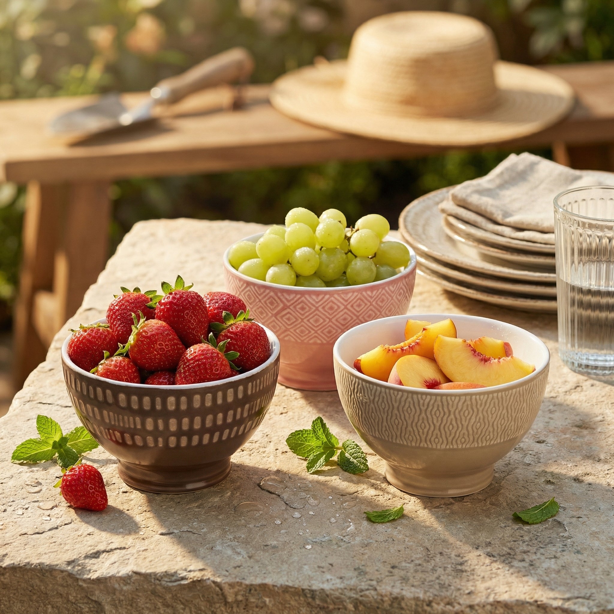 Tognana Footed Ceramic Bowl – 13cm | Artisanal Stoneware in Pastel Pink, Sand-Beige, & Deep Coffee