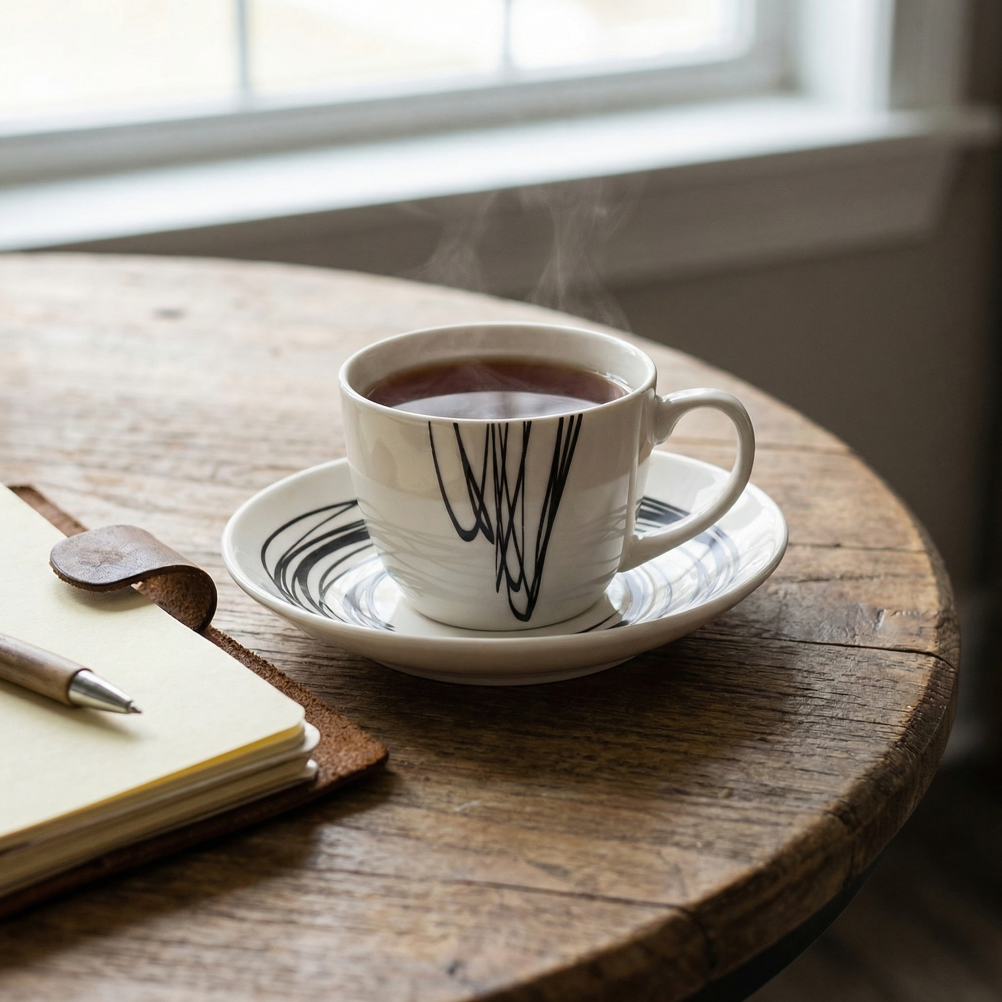 Tognana Metropolis Graphic Art Tea Cup & Saucer – 200 cc Porcelain