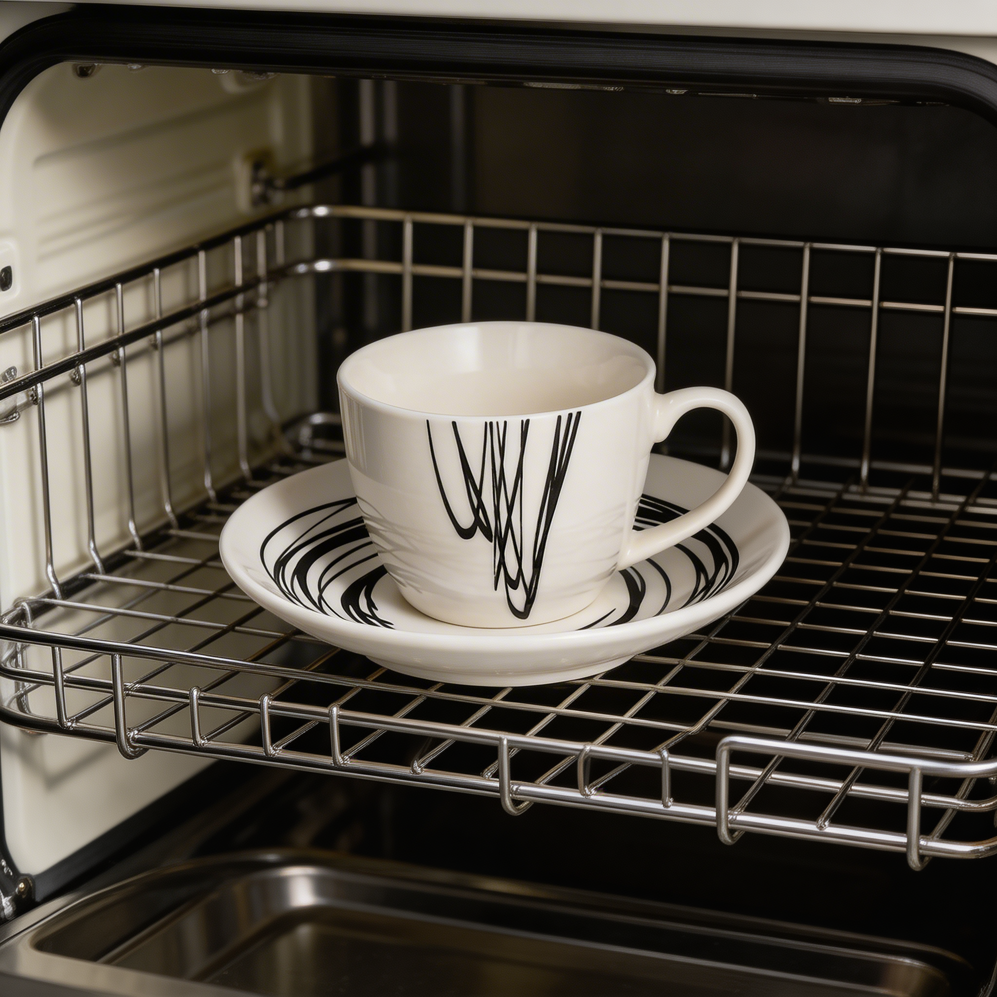 Tognana Metropolis Graphic Art Tea Cup & Saucer – 200 cc Porcelain