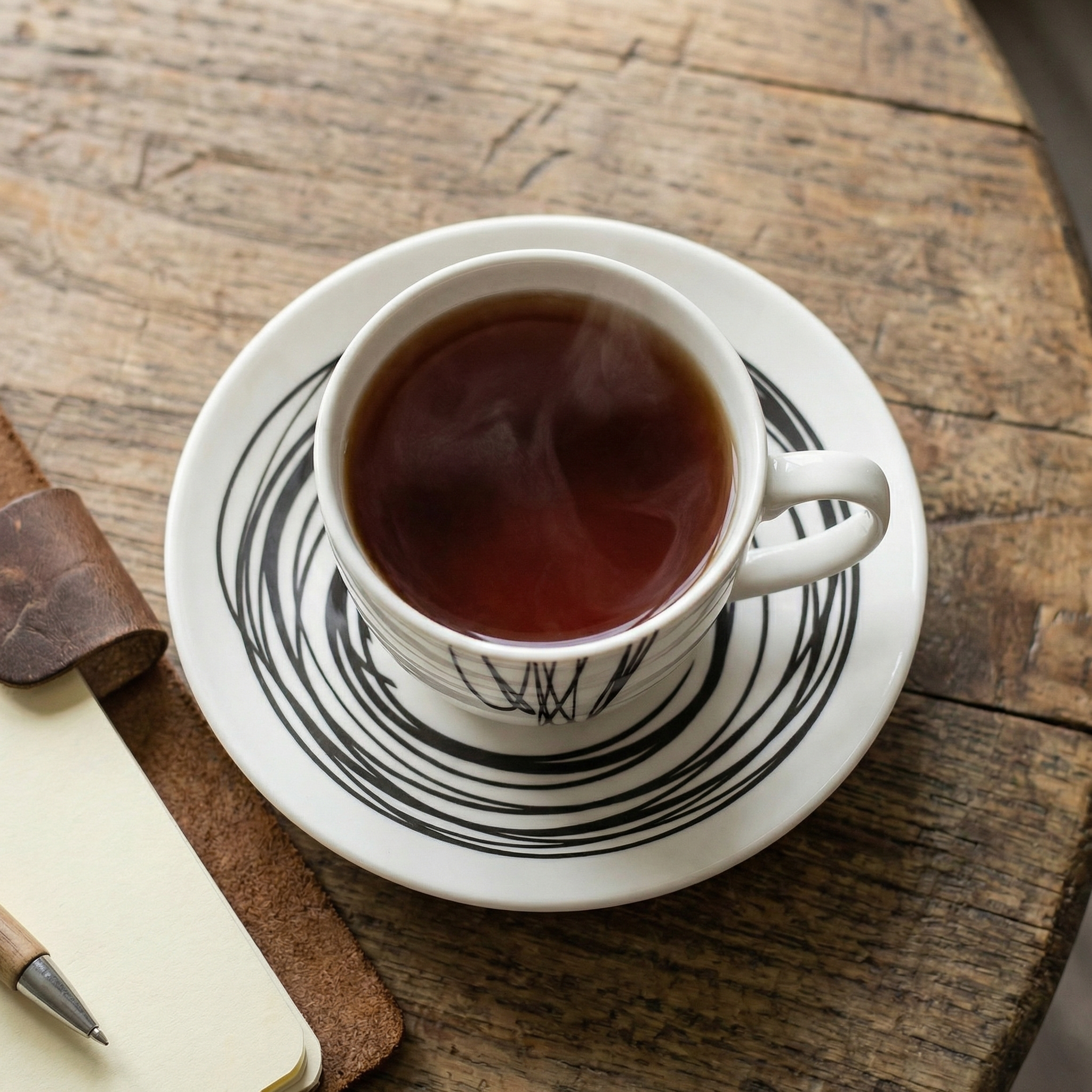 Tognana Metropolis Graphic Art Tea Cup & Saucer – 200 cc Porcelain