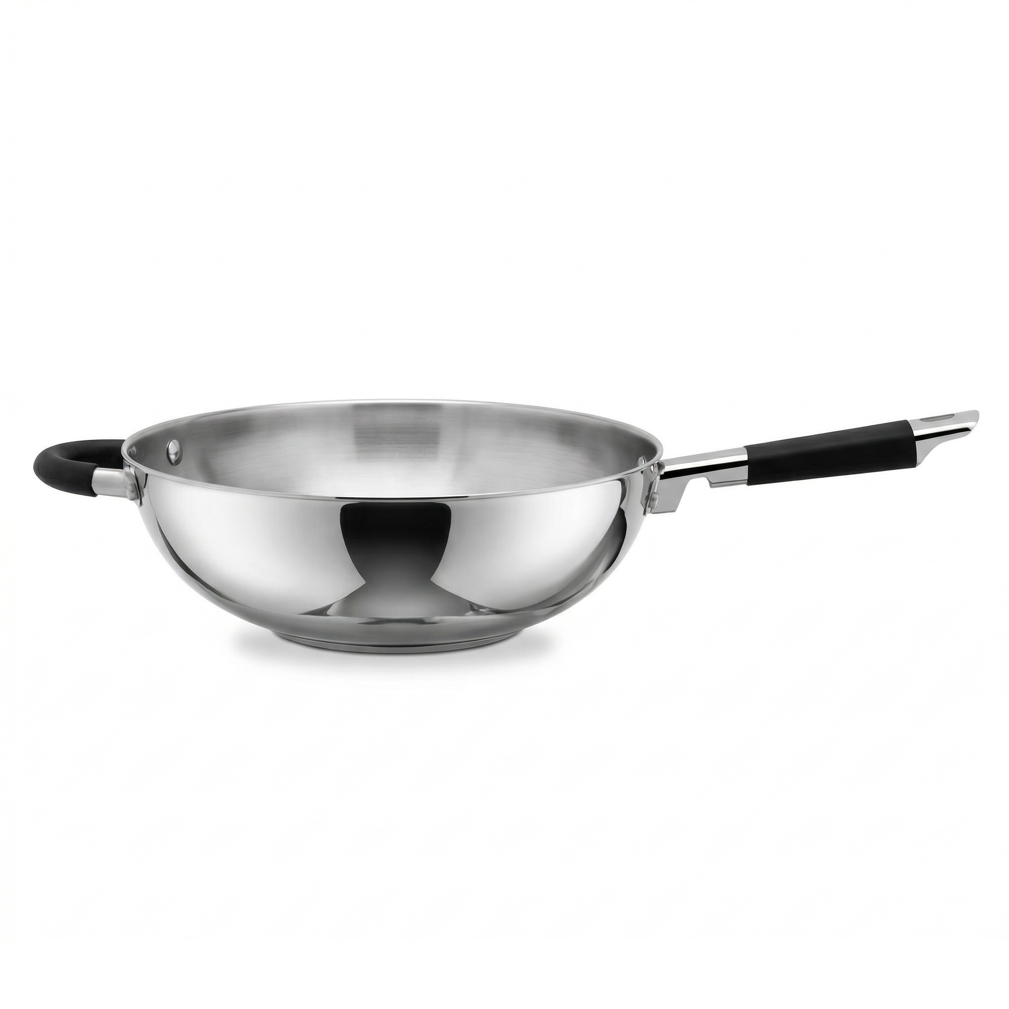 Art Couisine 28Cm Ss Stir Fry Wok W/ Helper Without Lid  # 1381