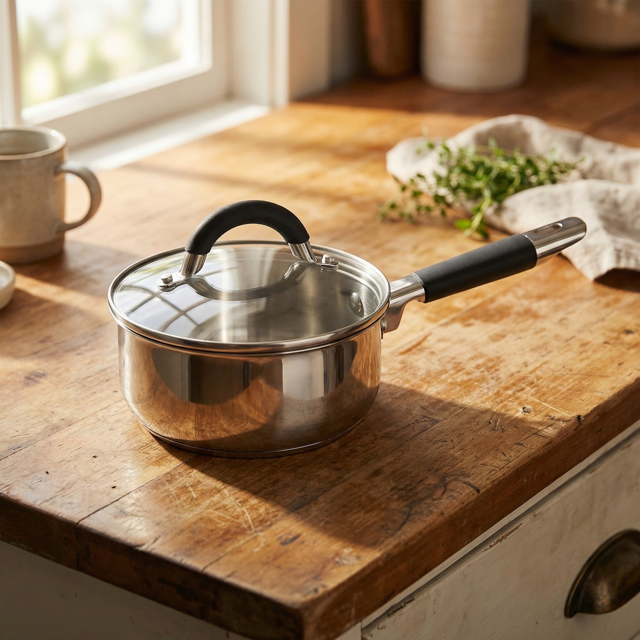 Rossetti Art Couisine 16/ 18/ 20 cm S/S Saucepan W/ Glass Lid