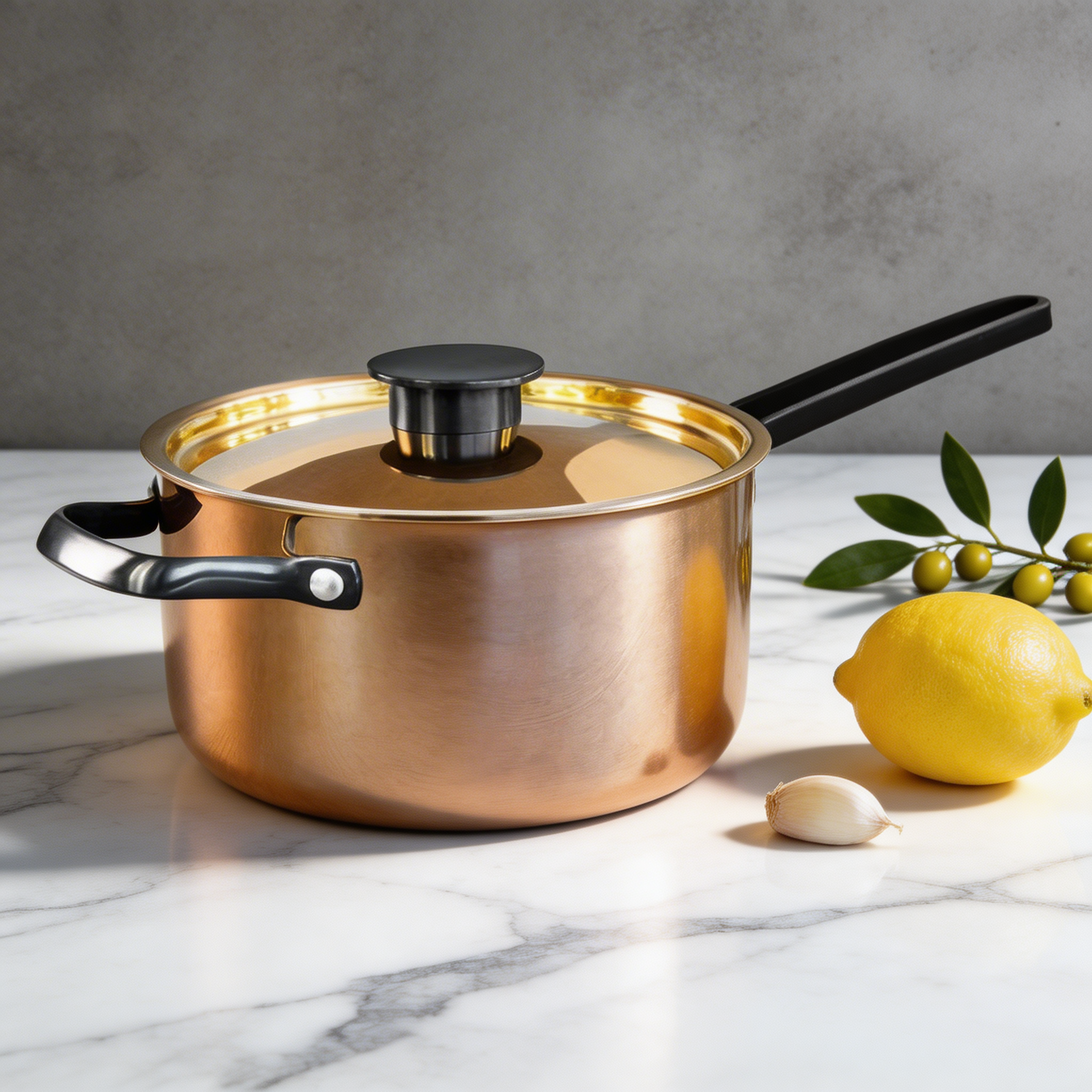 Rossetti Agostini Rose Gold 20Cm Saucepan & Helper