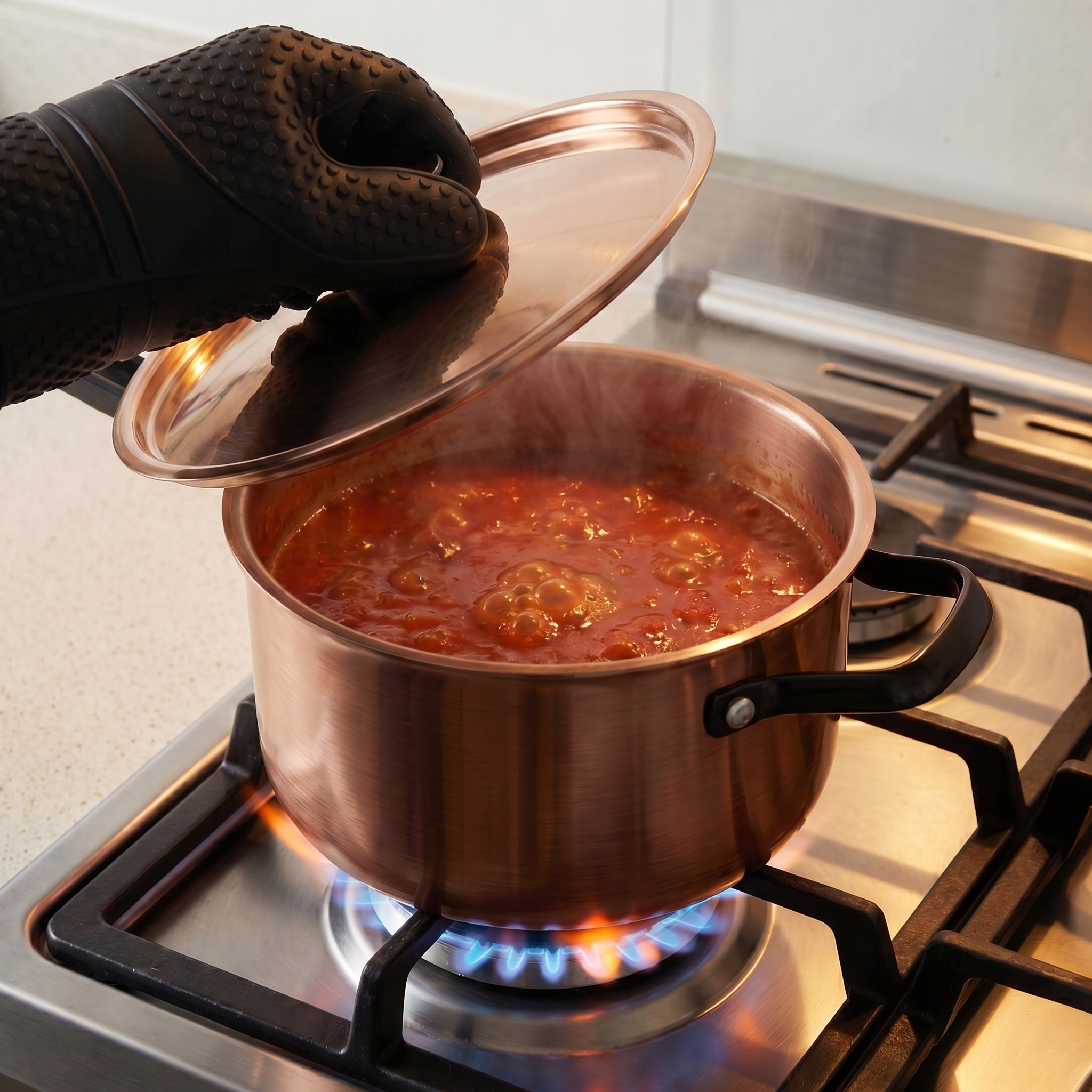 Rossetti Agostini Rose Gold 20Cm Saucepan & Helper