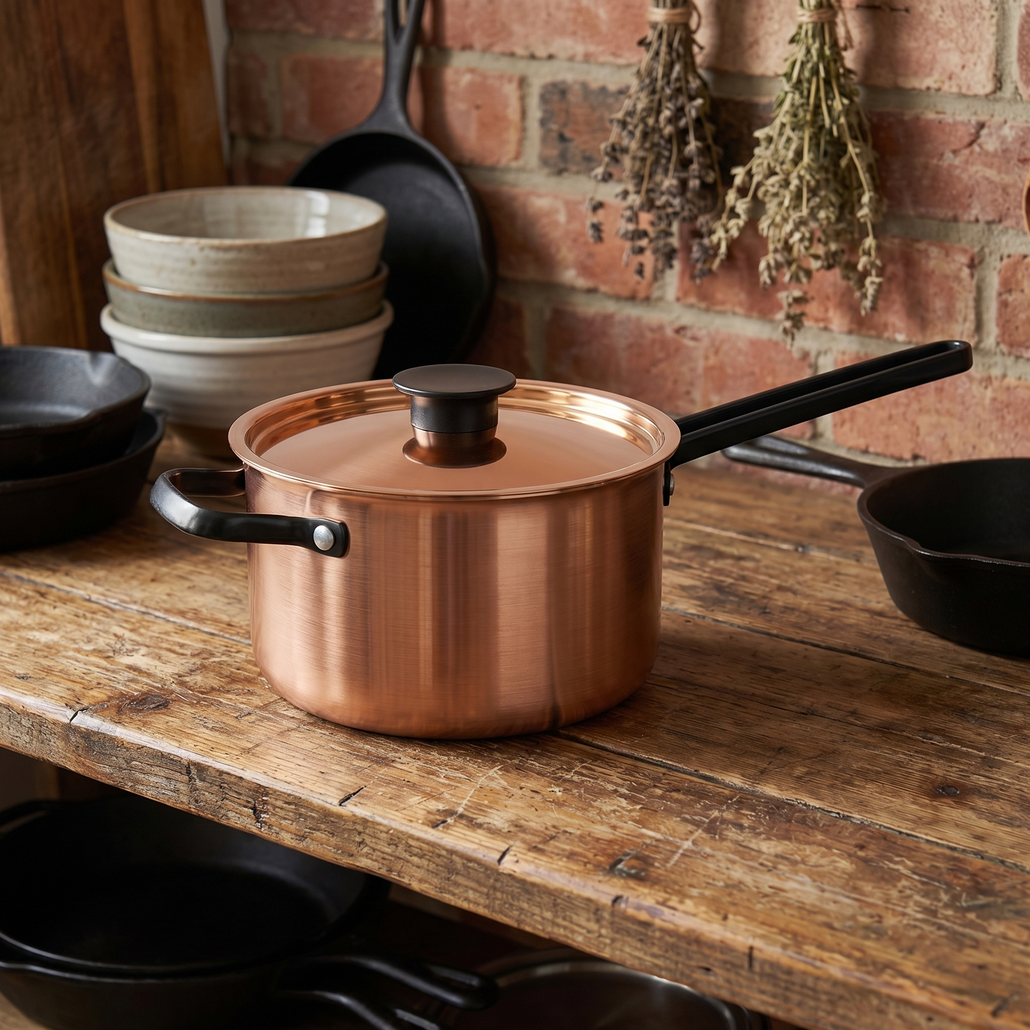 Rossetti Agostini Rose Gold 20Cm Saucepan & Helper