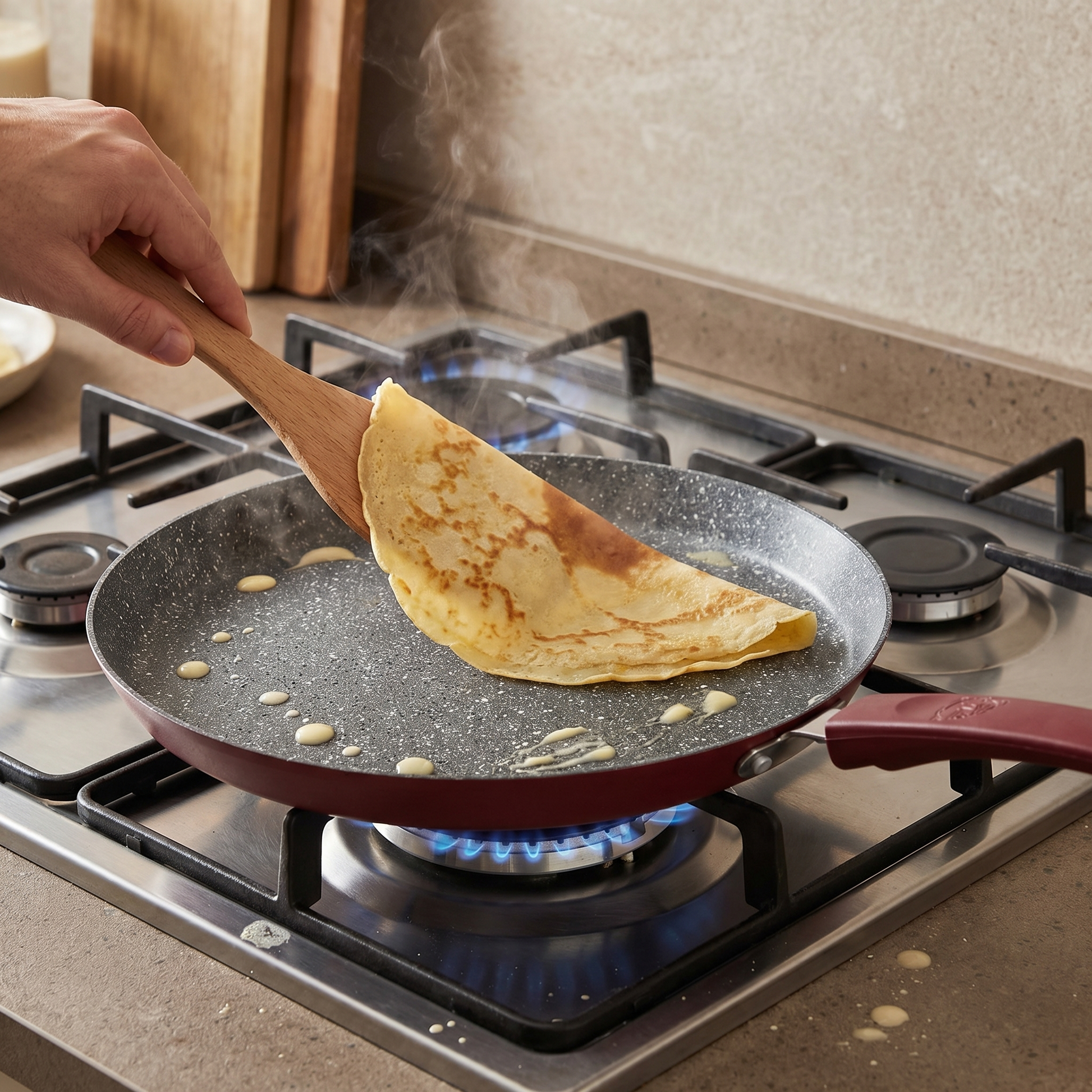 Carbon-Steel-Crepe-Maker-Red-Finish-Cookette-Dubai