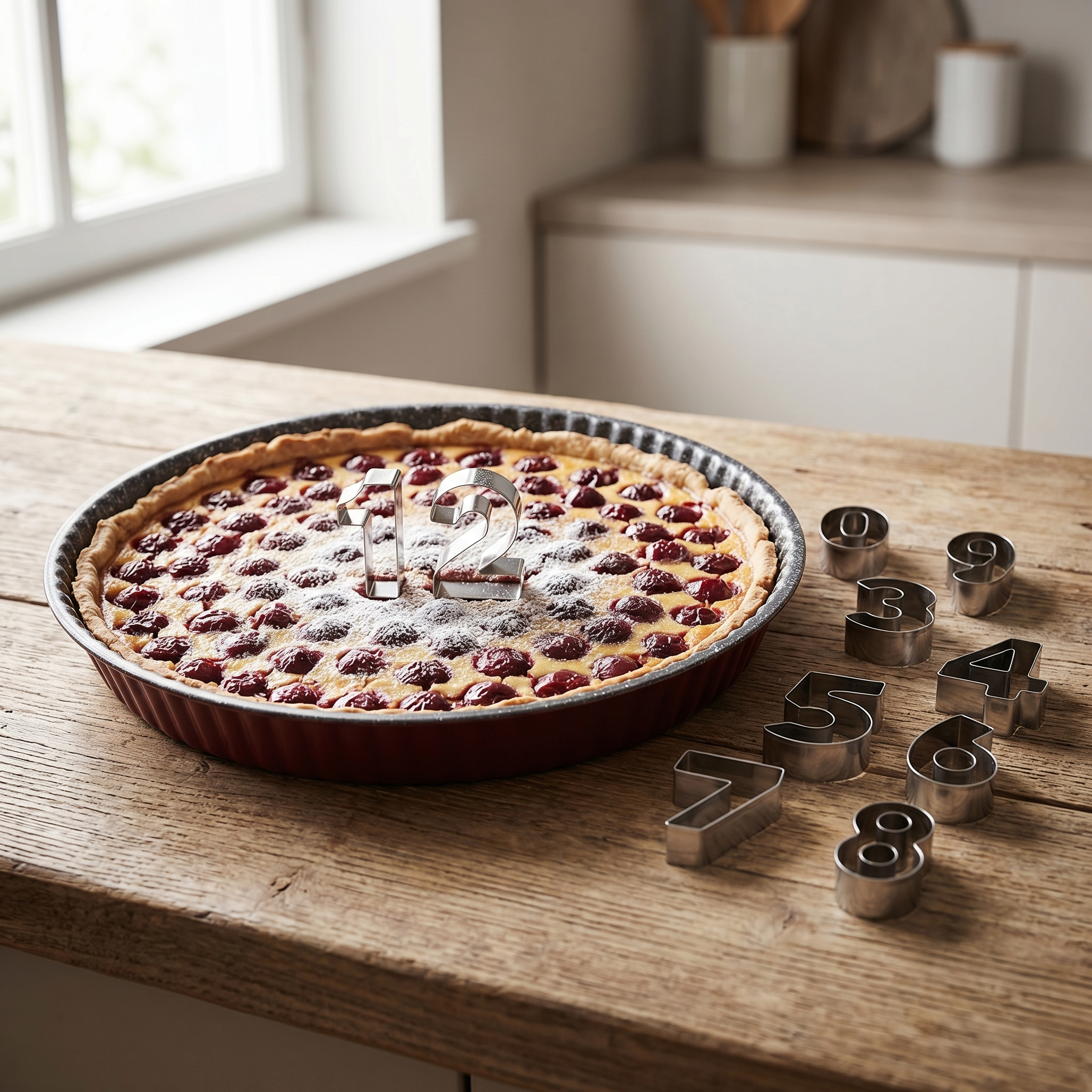 Tognana sweet cherry 11-Piece Adjustable Number & Letter Cake Pan Set – Maroon
