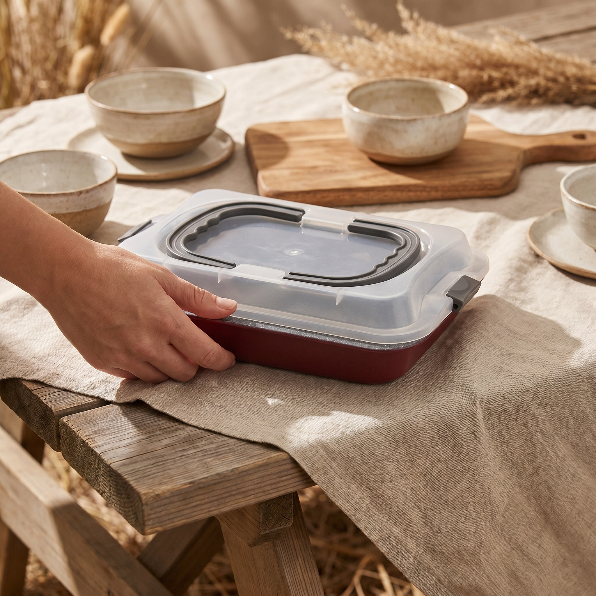 Tognana Sweet Cherry Lasagna Baker with lid | 32x22cm Non-Stick Pan
