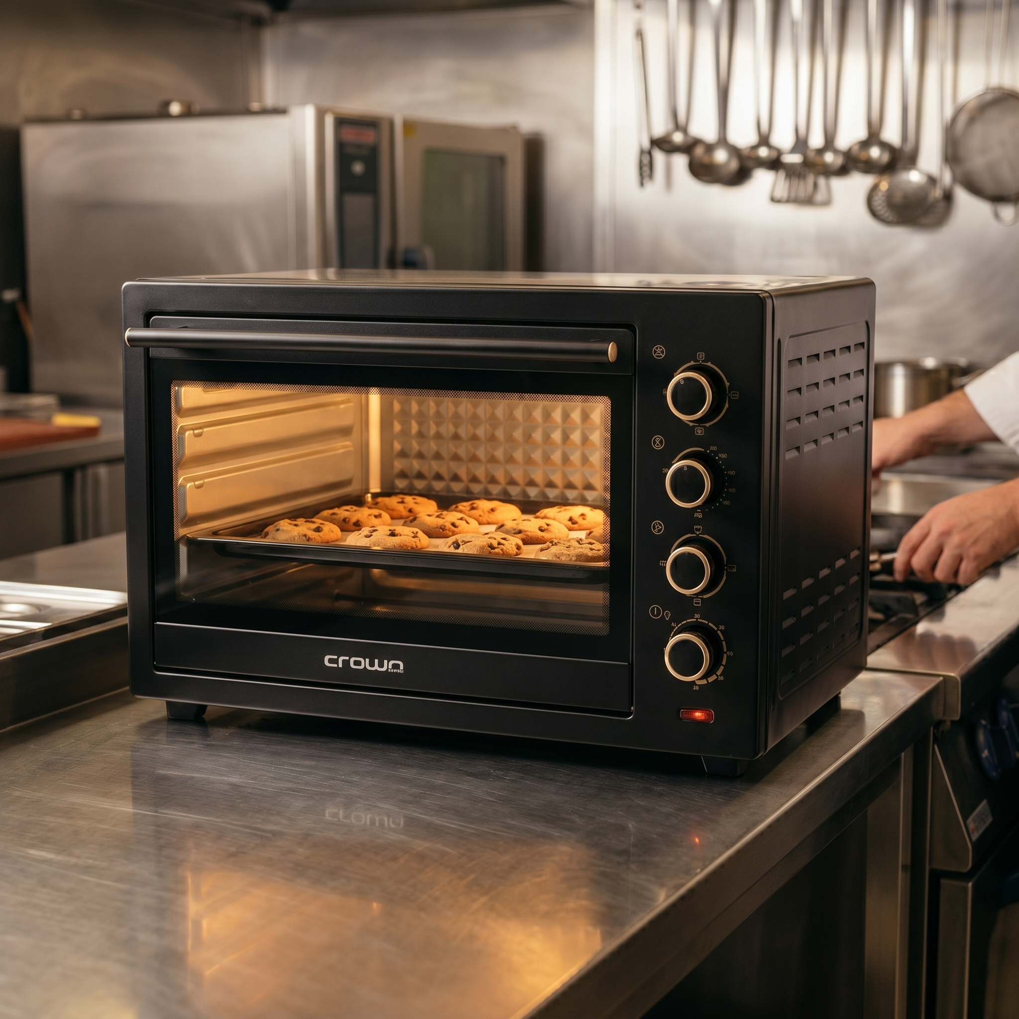 Crownline EO-438 Electric Oven with Rotisserie & Convection - 60L