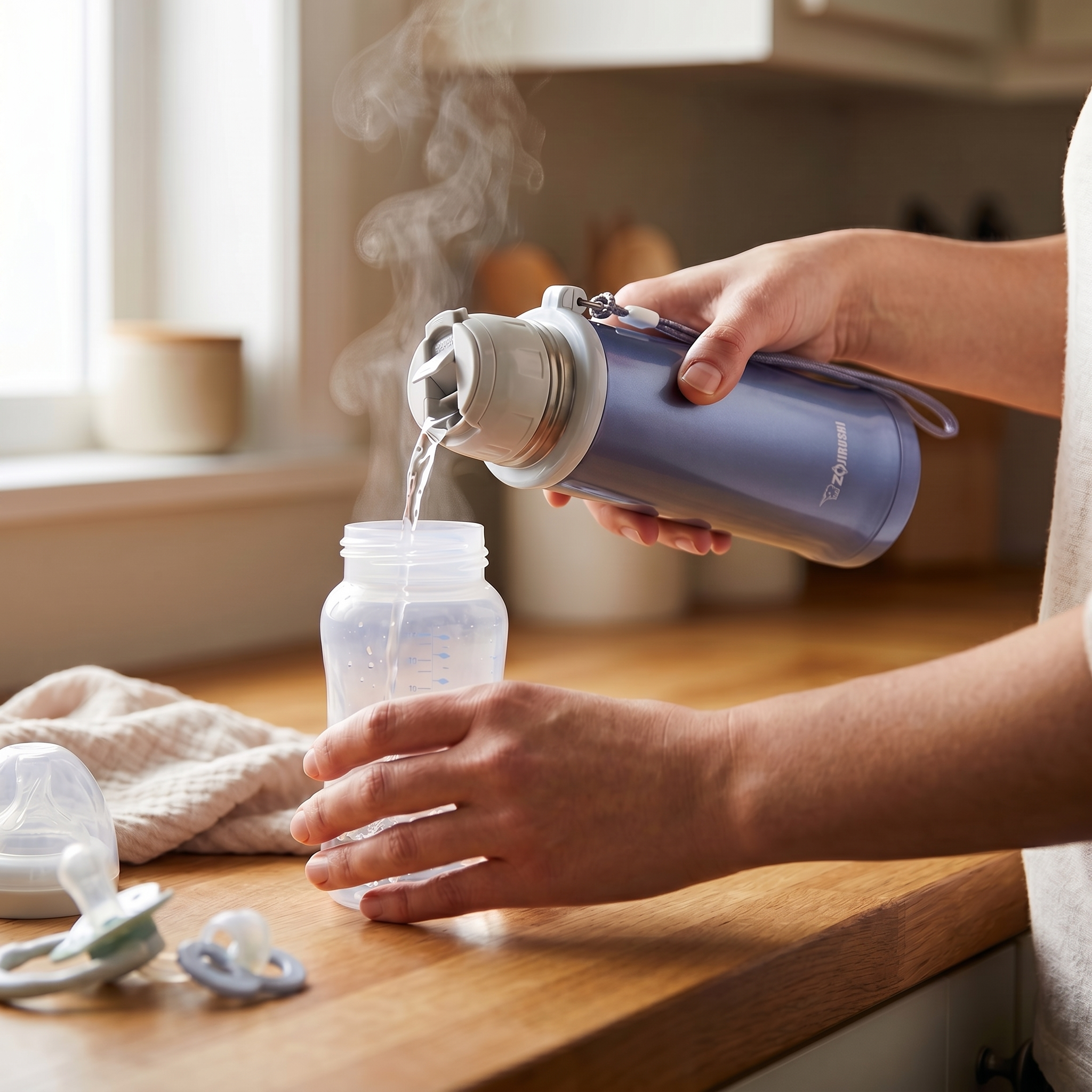 Zojirushi SS-PCE25 Stainless Bottle with Cup - 250ml Blue