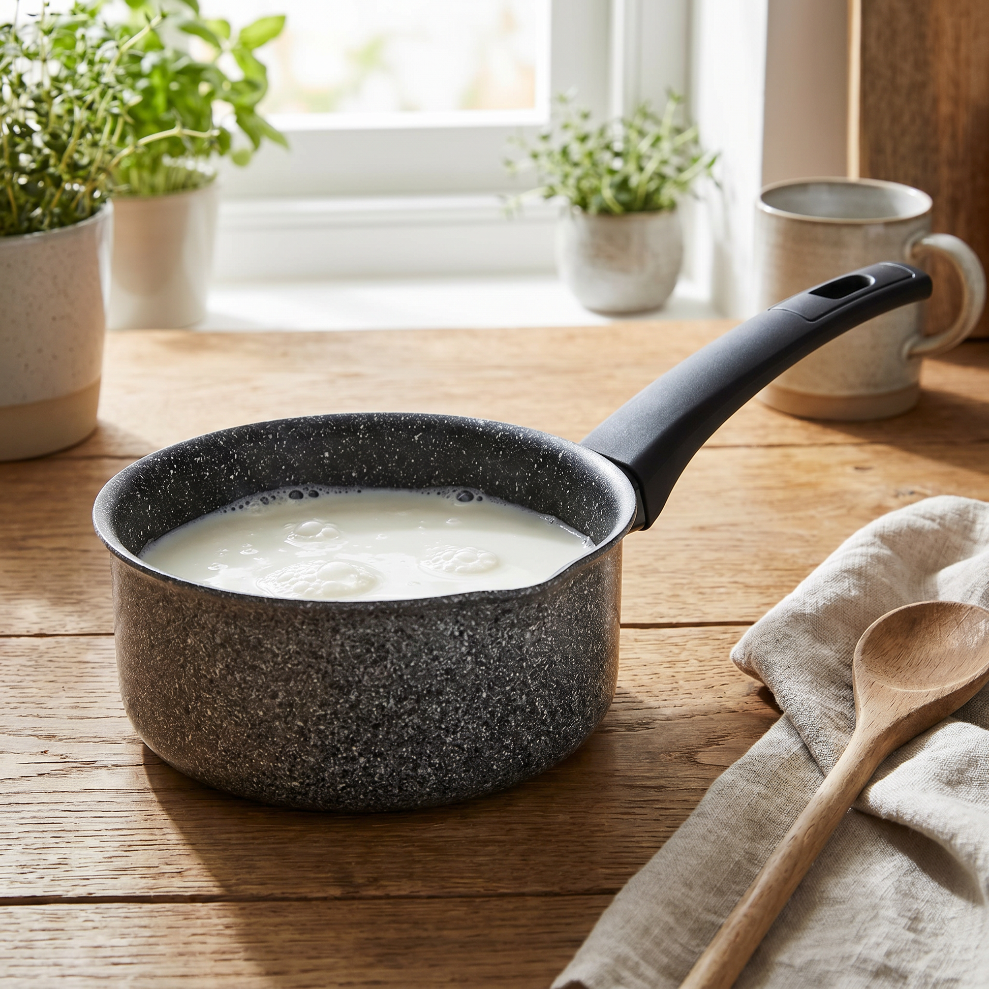 A small Rossetti 16cm pan milk inside