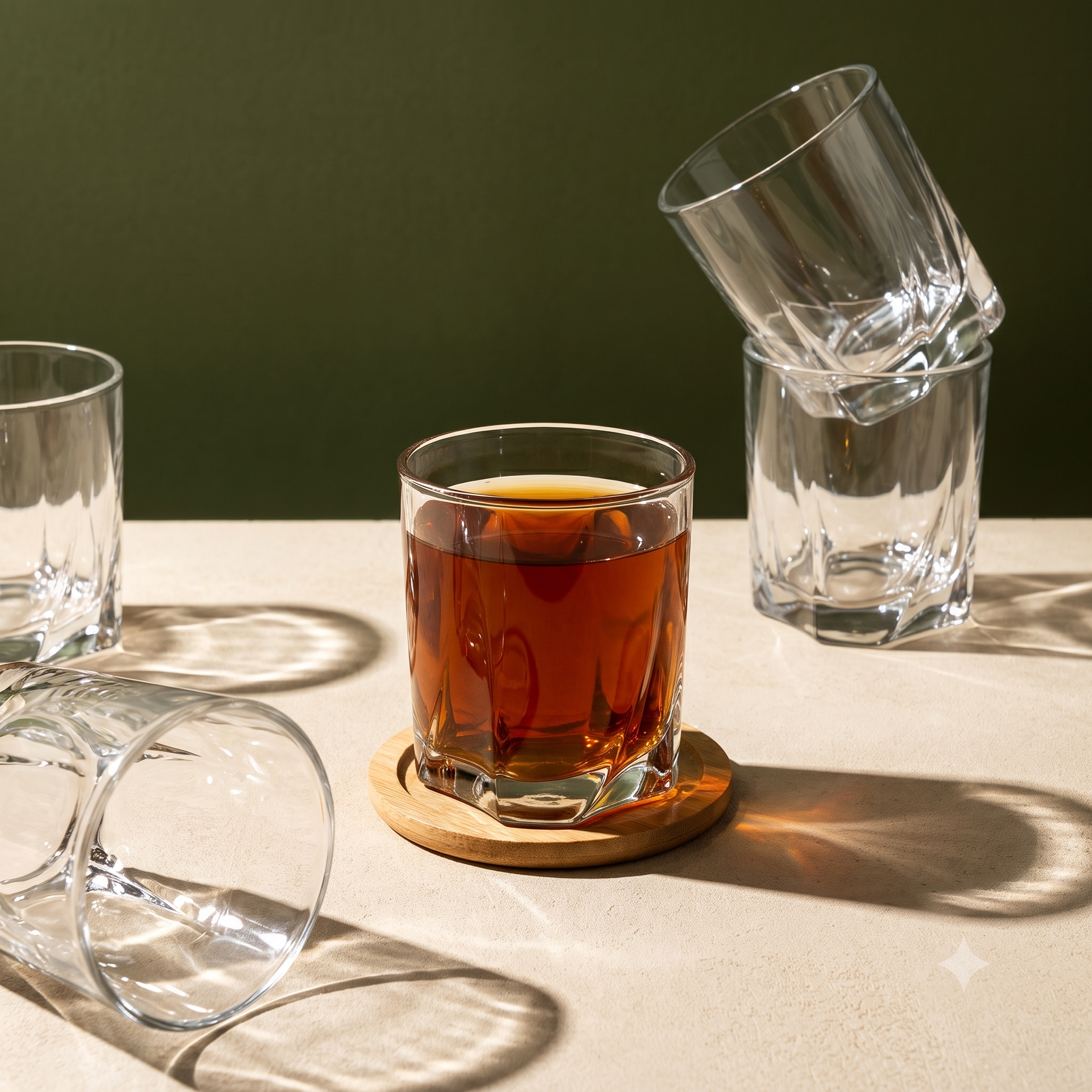 Pasabahce Luna  Glass Tumbler Set 6 Pieces Soda Lime Glass Whisky Water Juice Cups