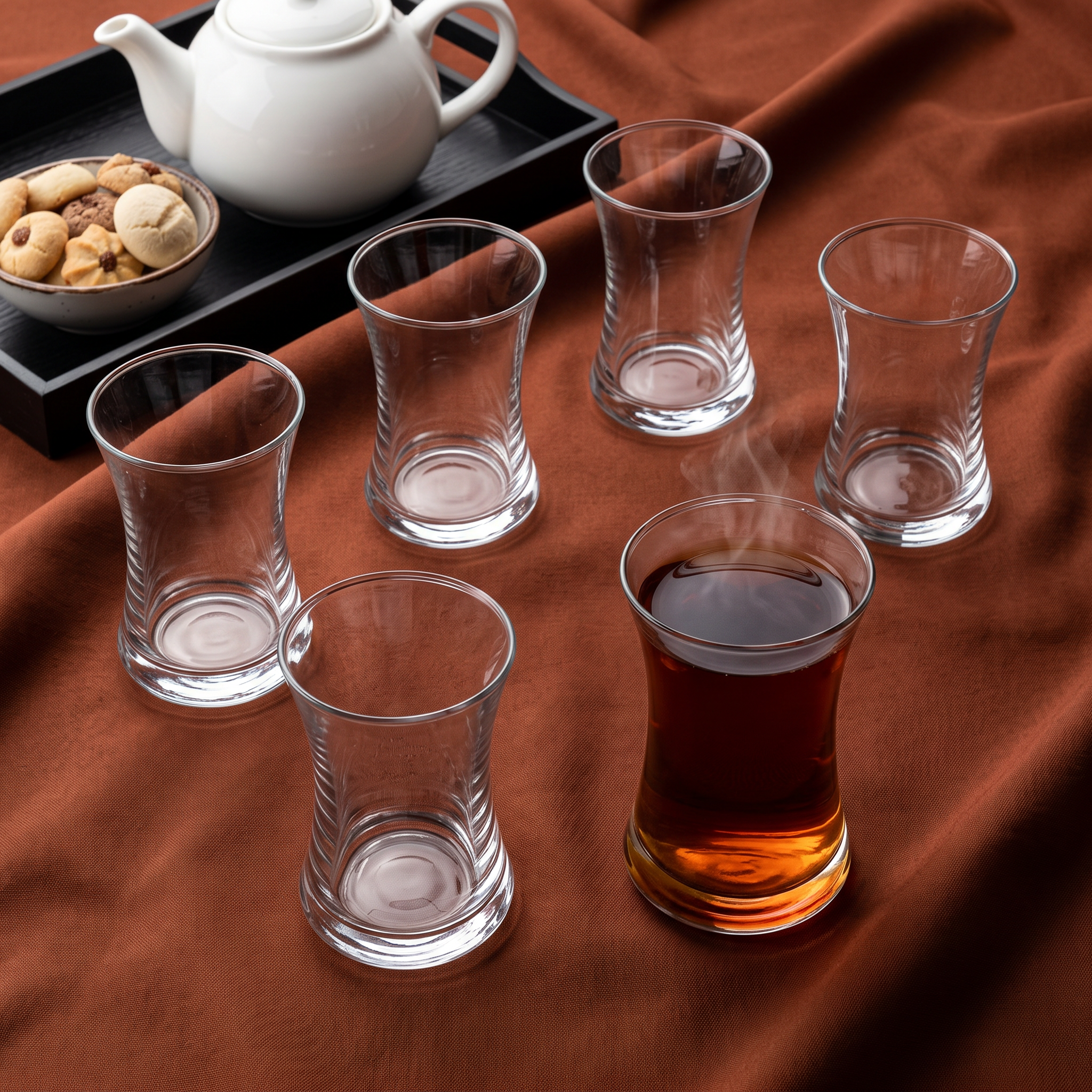 Pasabahce Ala Tea Glass Set –   6 Turkish Tea Glasses