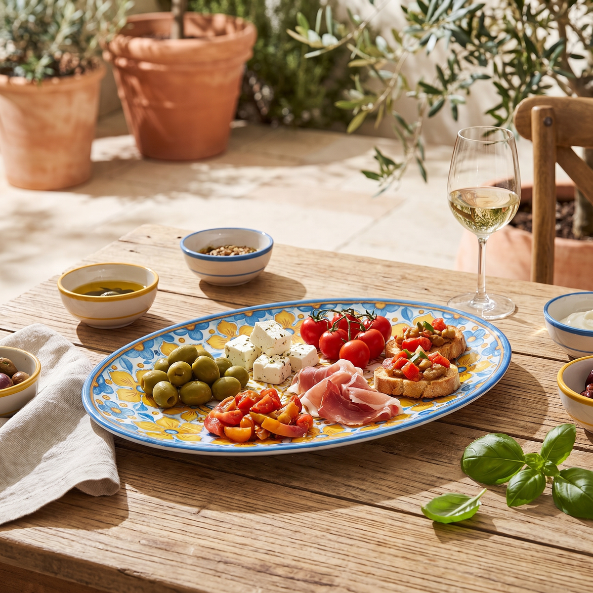 Tognana Melamine Oval Tray Show Plate Narciso