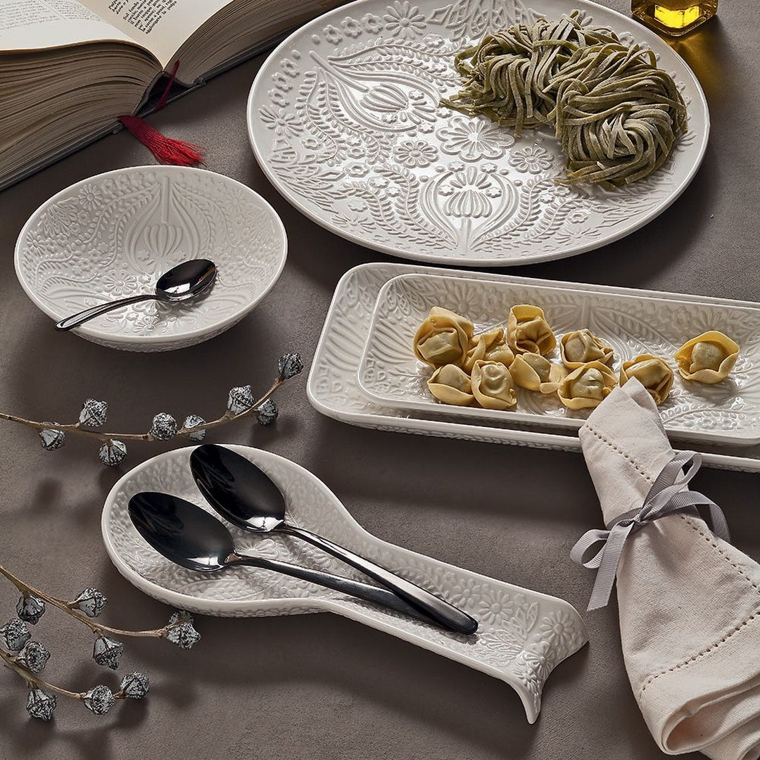 Tognana Porcelain Rectangular Tray - Serving Dish Cm 25X12 Ornament Copenaghen - Cookette