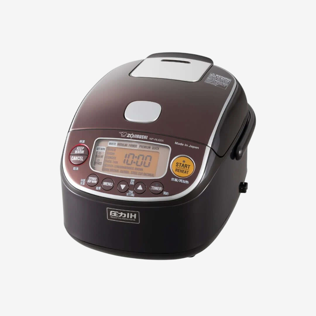 Zojirushi Electronic Rice cooker/ warmer 0.5 Ltr Dark brown, NP-RLQ05-TD - Cookette