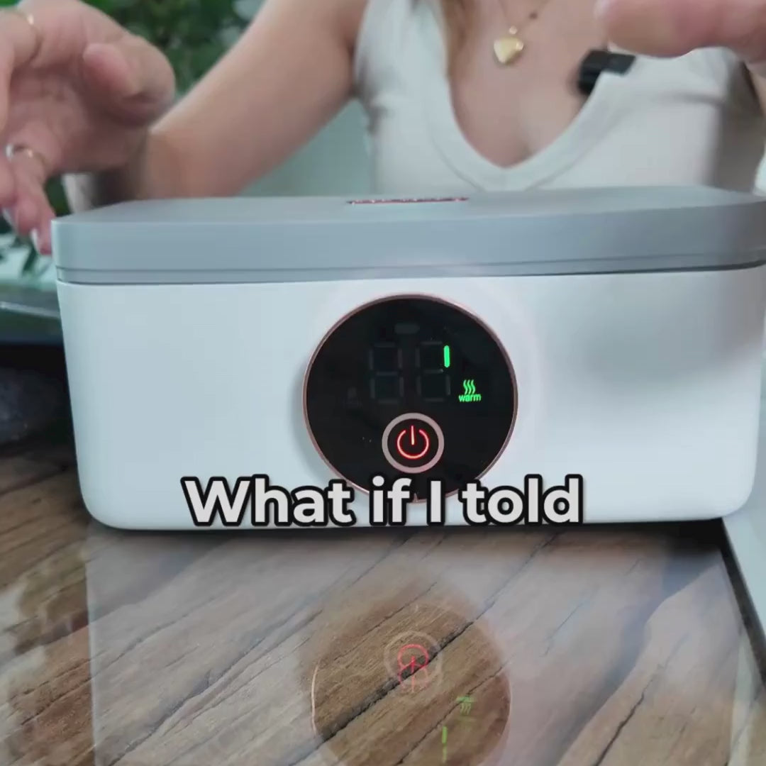 Load video: Kanu Thermobox Self-Heating Lunchbox – Portable Electric Food Warmer